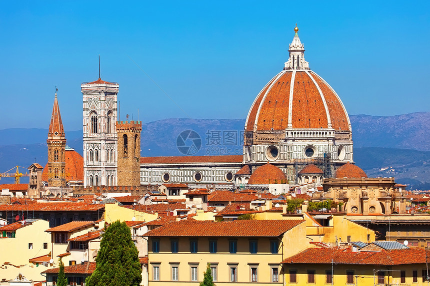 佛罗伦萨景观圆顶教会场景爬坡建筑学旅行文化大教堂风景图片