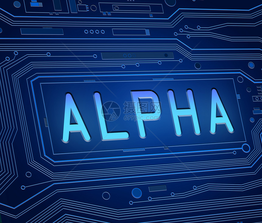 Alpha概念插图计算电子产品处理器芯片工程电脑蓝色软件通讯图片
