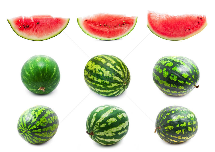 西瓜水果红色小吃白色饮食食物甜点营养绿色图片