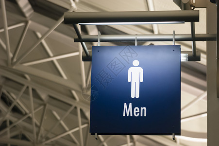 彩绘标签指示牌男性厕所 男性洗衣间标志标记 公共建筑建筑结构背景