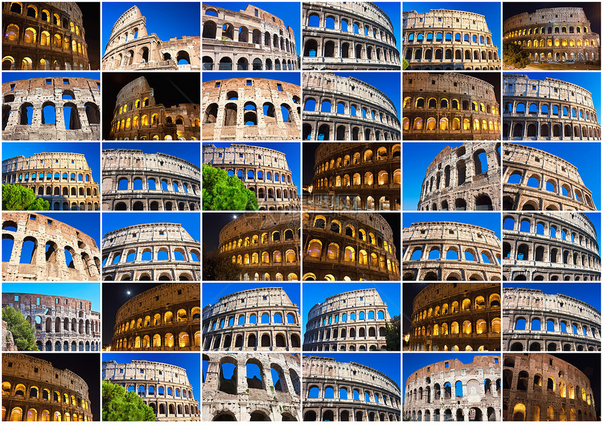 罗马的巨集帝国角斗士斗兽场纪念碑文化体育馆建筑考古学蓝色剧院图片