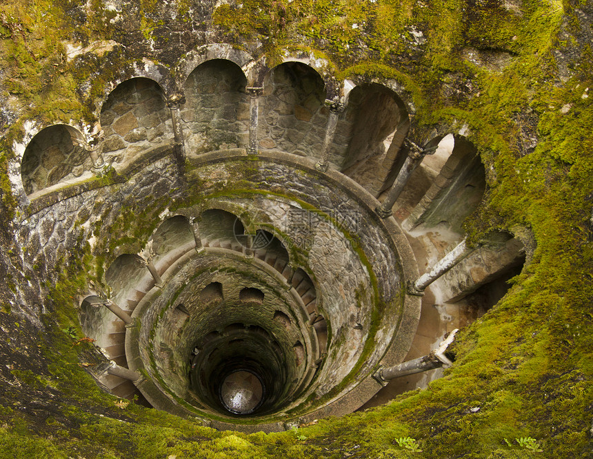 公园 葡萄牙辛特拉旅行楼梯石头曲线观光启蒙遗产旅游文化历史图片