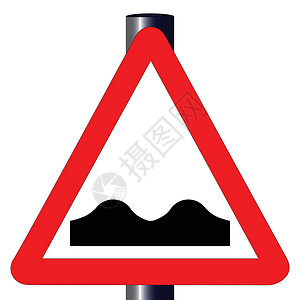 道路交通信号不均危险白色警察运输插图圆形警告三角形路标车辆背景图片