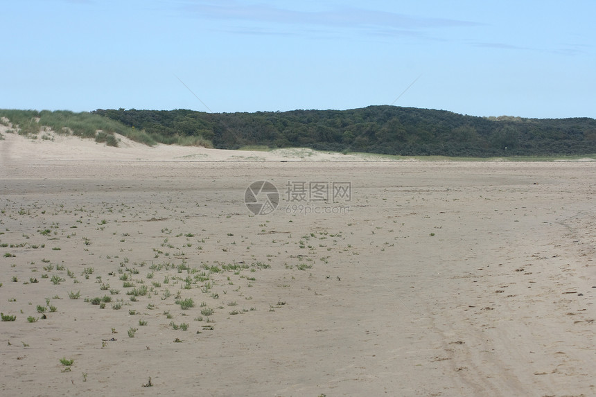 沙丘沙滩海滩绿色天空蓝色海岸线沙丘草图片