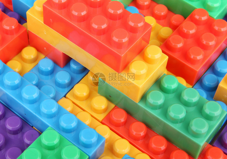 塑料建筑块童年玩具蓝色闲暇战略模块幼儿园建筑乐趣活动图片