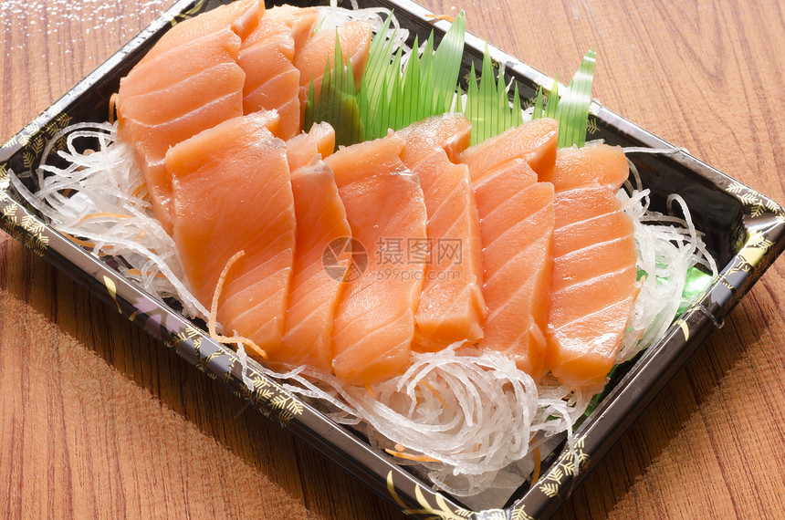 寿司的鲑鱼美食橙子草药迷迭香鱼片海鲜海洋熏制牛扒美味图片