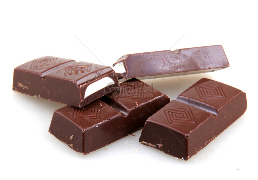 巧克力棒堆叠糖果薄片食物内啡肽削片可可牛奶小吃甜点诱惑图片