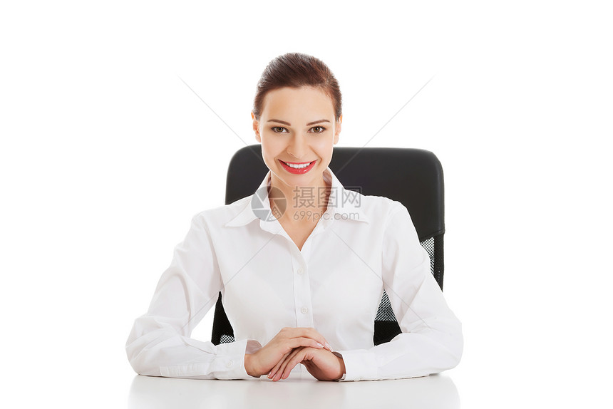 美丽的商业女人 老板坐在椅子上商务工作人士公司经理正装生意人工人成功成人图片