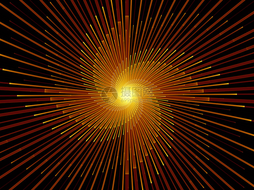 碎形沉积安排黄色设计漩涡中心数学对称渲染金子光束涡流图片