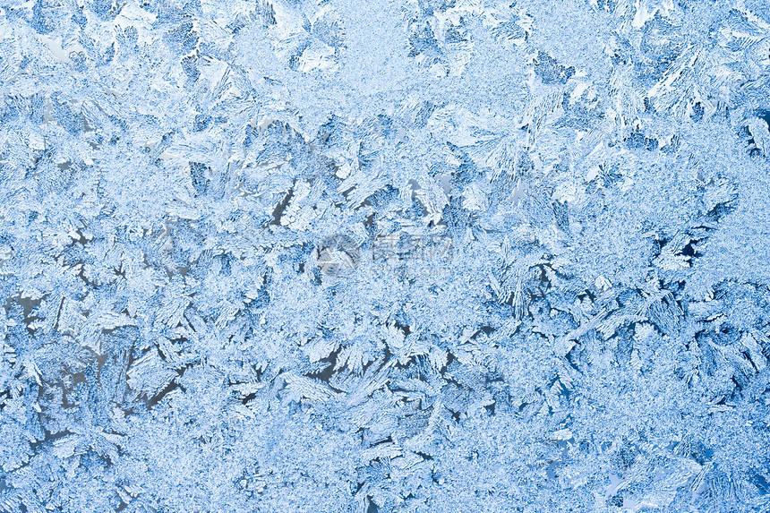 Frost 模式季节白色玻璃蓝色冻结雪花天气图片