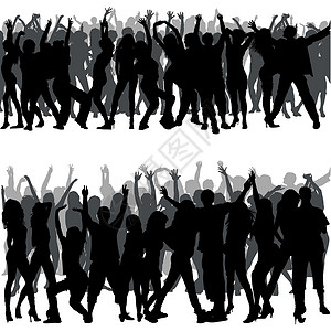 人群轮椅女性手臂欢呼团体男士庆典派对人类音乐会插图背景图片