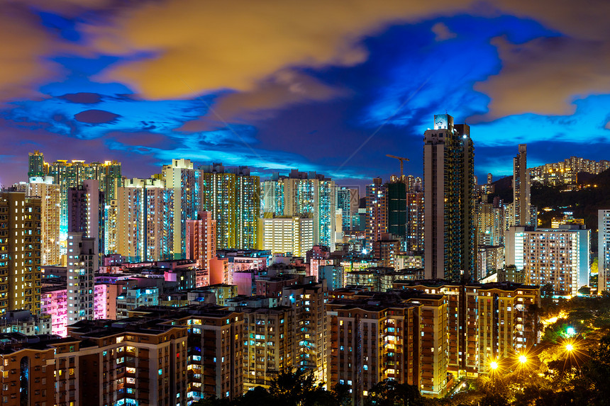 香港市风景景观公司天空办公室摩天大楼城市场景金融人口商业图片