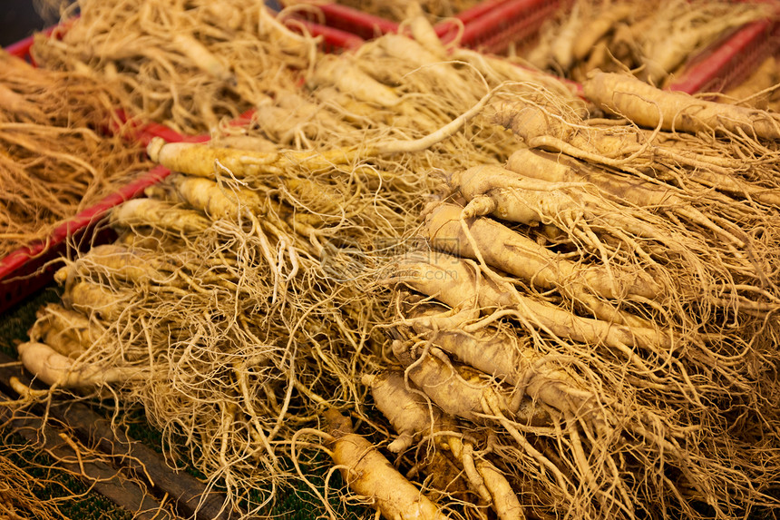 供食品市场销售的金生蔬菜盘子药品白色草本草本植物香料食物美食图片