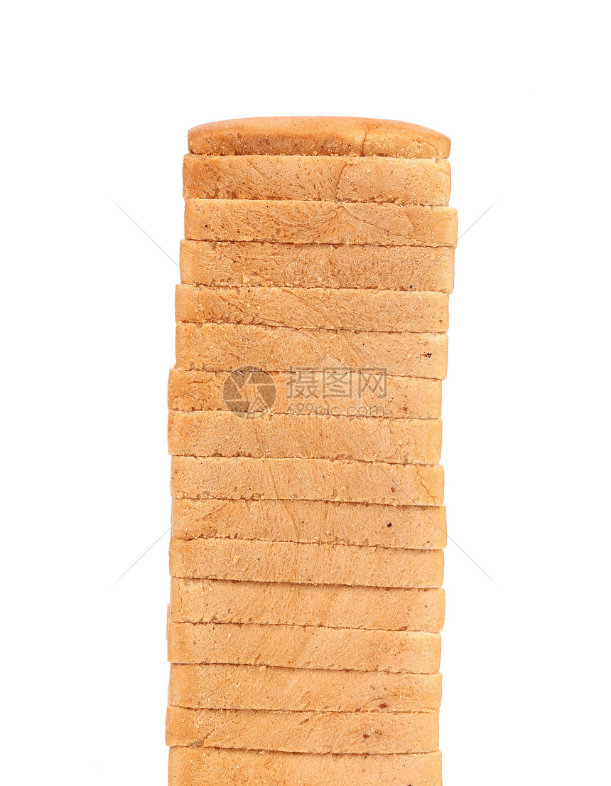 切片白面包堆叠食物粮食谷物棕色面包批量碳水小麦工作室化合物图片