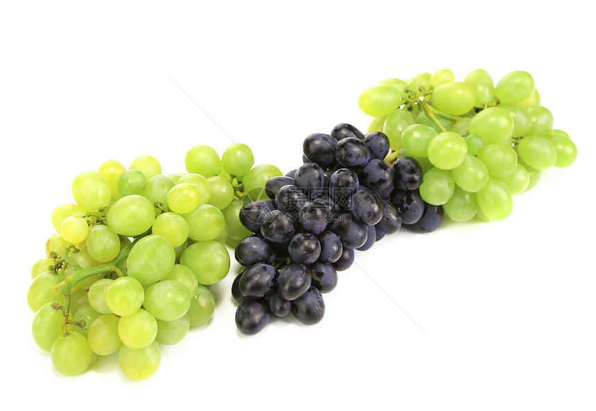 黑葡萄和绿葡萄蓝色健康美食藤蔓栽培紫色收成葡萄园水果食物图片
