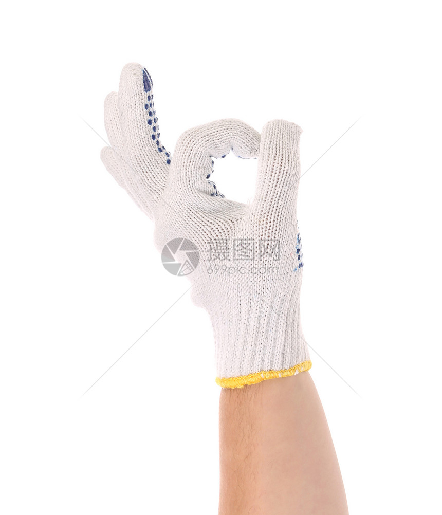 手在手套上显示好牌卫生家务生活橡皮衣服材料优胜者皮革药品工作图片
