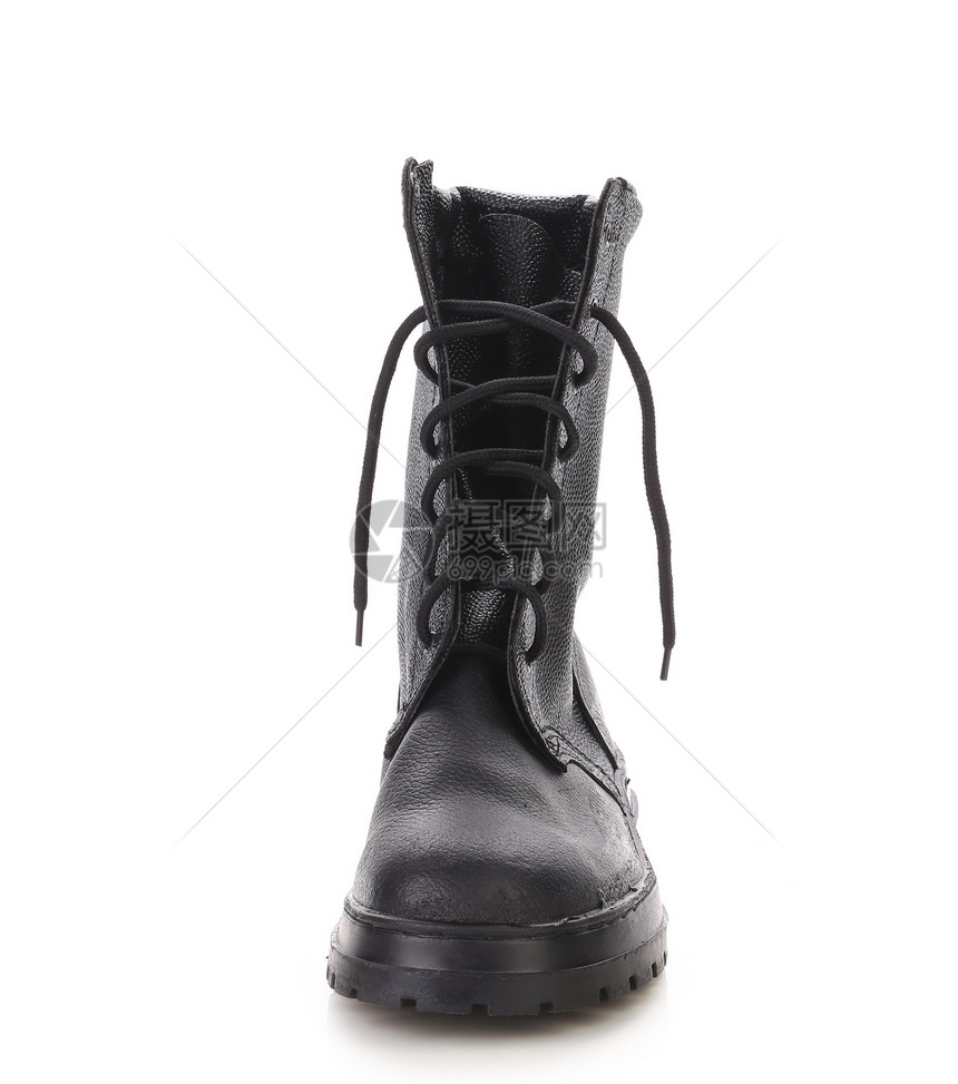 冬天男人的靴子橡皮跑步工人鞋类细绳工作温暖崎岖鞋带旅游图片