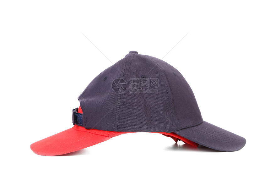 近距离接近工作顶峰帽配饰帽子接缝棒球衣服织物蓝色安全工人顶峰图片
