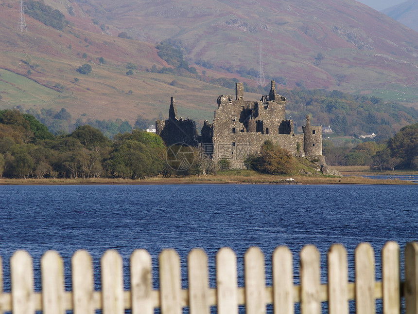 苏格兰Kilchurn城堡纪念碑历史王国地标世界废墟建筑物高地旅行景点图片