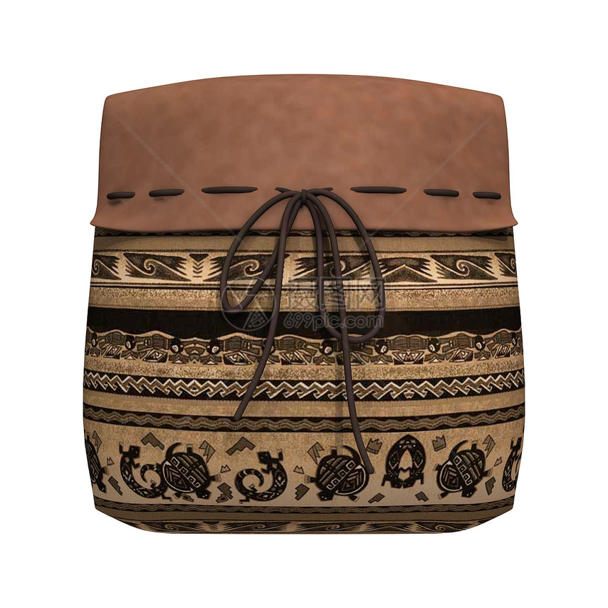 美洲土著土著人袋纺织品原住民棕色装饰品织物白色文化插图皮革图片