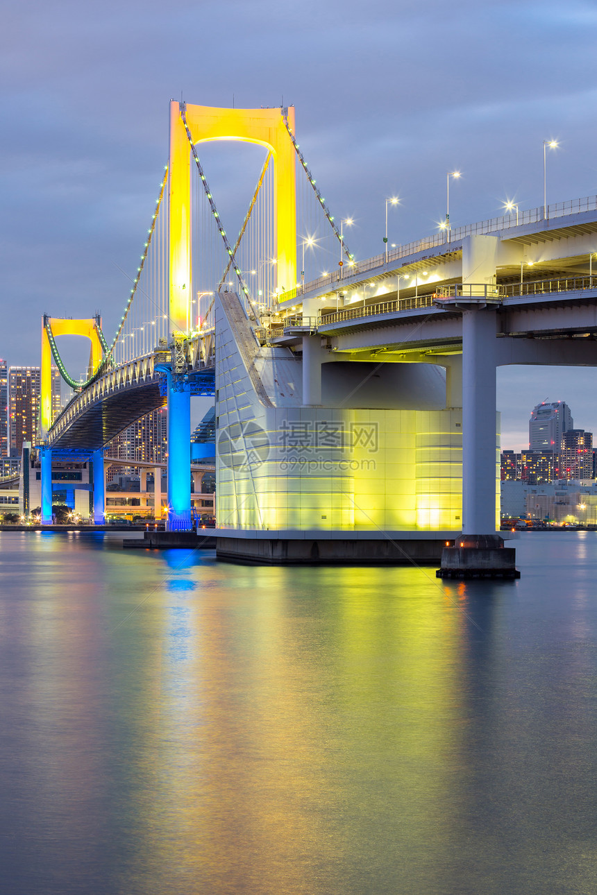 东京彩虹桥建筑学旅游天际地标景点日落港口风景港区地方图片