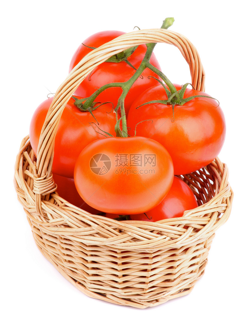 里皮番茄素食健康饮食红色蔬菜褐色饮食柳条树枝绿色生食图片