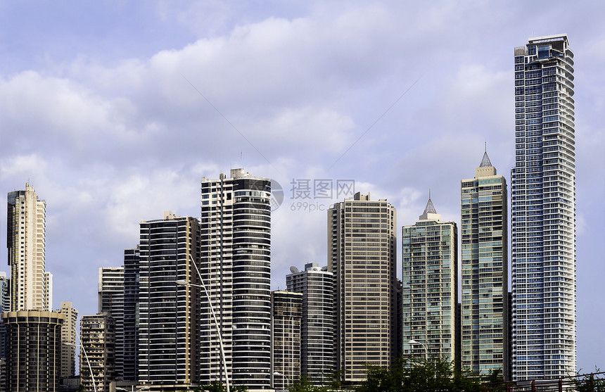 巴拿马城市天线 巴拿马旅行地标景观经济建筑公司市中心办公室金融摩天大楼图片