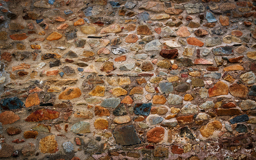 旧石墙纹理的背景岩石建造构造墙纸砖墙水泥花岗岩地面砖块历史图片