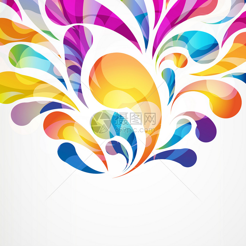 抽象色彩化的弧滴背景横幅彩虹墙纸推介会圆圈气球气泡网络作品海报图片