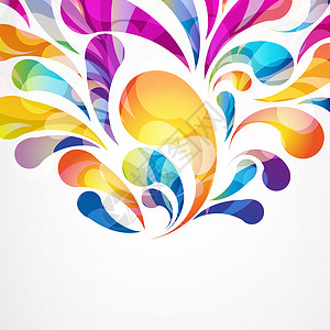 抽象色彩化的弧滴背景横幅彩虹墙纸推介会圆圈气球气泡网络作品海报背景图片