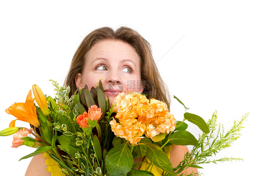 花布背后真正快乐的女人 仰望着她和E图片