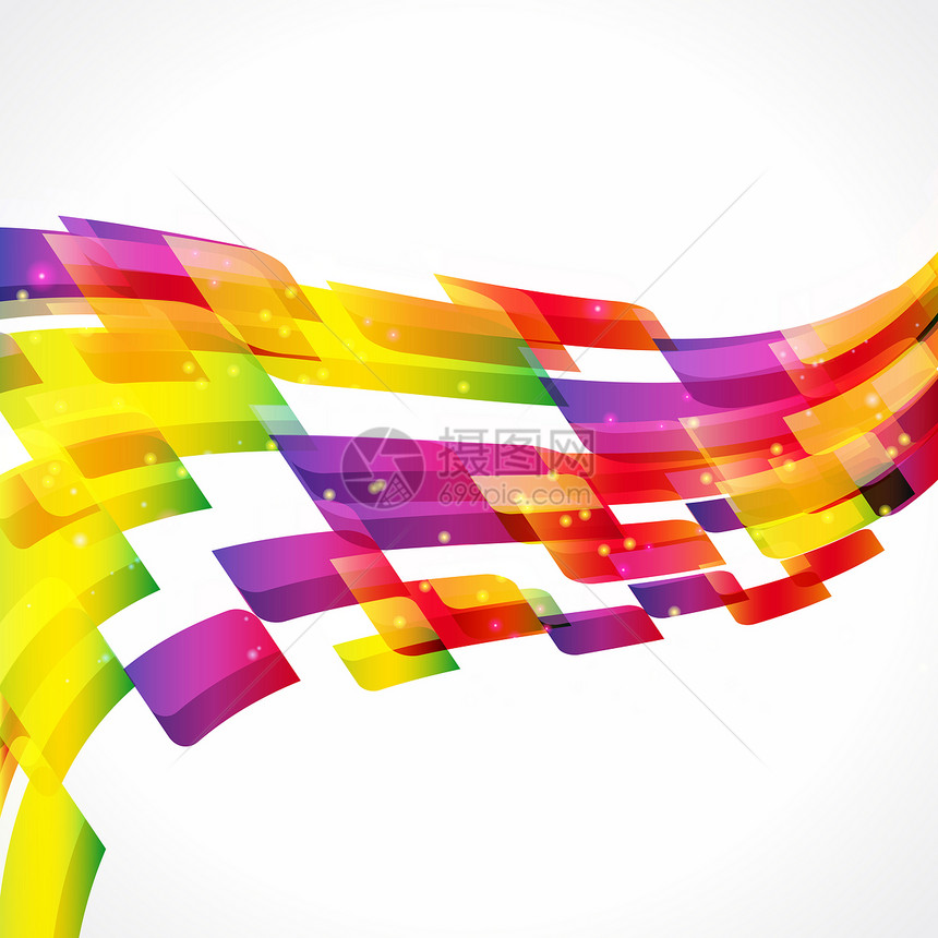 多色抽象光亮背景 设计要素 Eps1艺术彩虹创造力线条网络作品尾巴曲线卡片商业图片