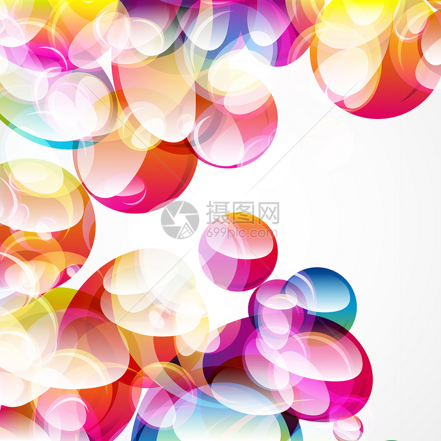 抽象的彩色弧滴背景 矢量光谱推介会商业彩虹气球墙纸作品横幅海报网络图片