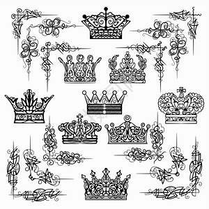 国王王冠皇冠 国王 面积 黑色设计图片