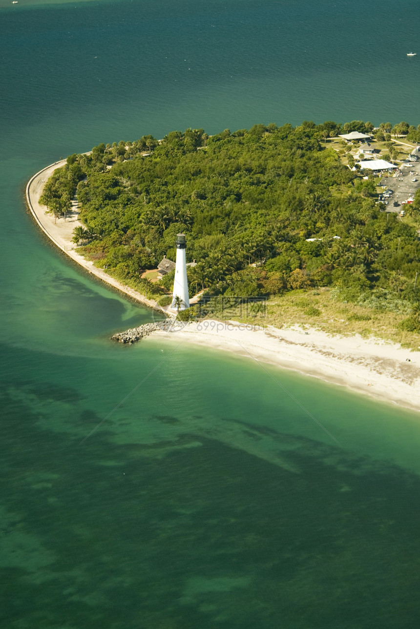 佛罗里达角钥匙海岸蓝色建筑学支撑地标灯塔旅行海滩海洋图片