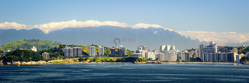 瓜纳巴拉湾风景建筑山脉海洋目的地城市场景摄影海岸爬坡图片