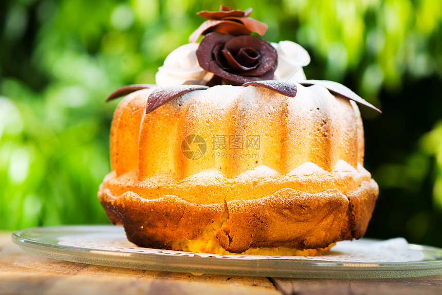盘子上的瓜凝糖蛋糕甜点糕点蛋糕食物虱子美食桌子海绵庆典外滩图片
