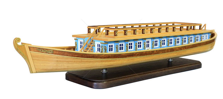 旧俄罗斯木驳船的布局将沿河行驶水路皇家旅行乘客船屋驳船风景木头图片