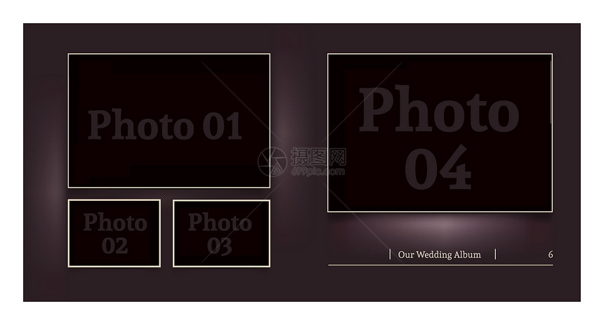 婚礼专辑设计模型摄影师邀请函文件夹插图相片集剪贴簿网站空白写真集杂志图片
