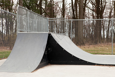 Skate公园Ramps滑板坡道技巧管道研磨小路叶片特技半管表演背景图片