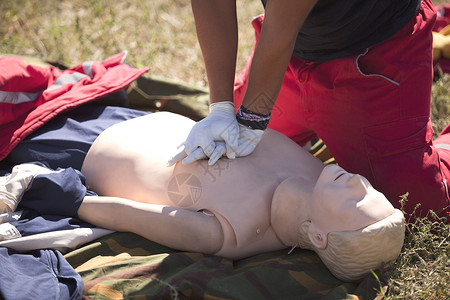 胸壁急救急救培训医护人员服务程序死亡人心保健救生员练习器材训练背景