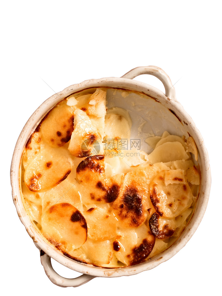 扇贝马铃薯扇形蔬菜脆皮食物褐色白色图片