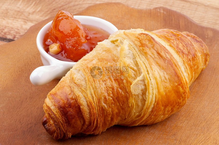 Croissunt 孔滴鞋垫饮食羊角食物盘子糕点烘烤宏观早餐甜食图片