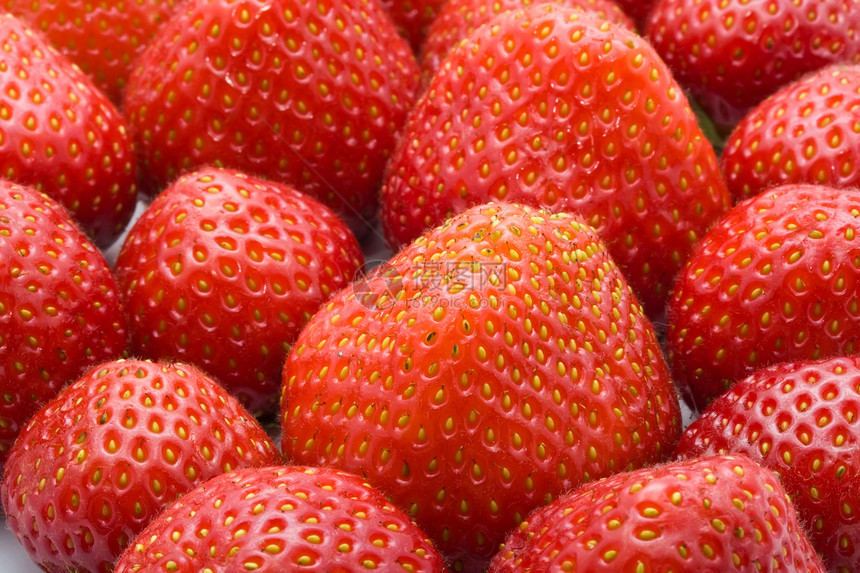 草莓甜点茶点饮食浆果食物水果小吃绿色图片