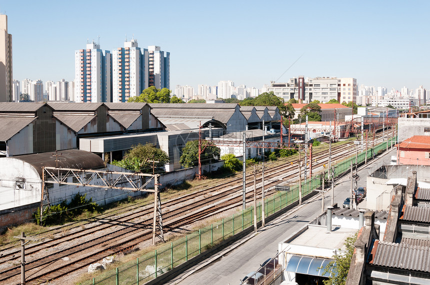 和Mooca居民区建筑物建筑学市中心街道城市住宅铁路文胸摩卡景观图片