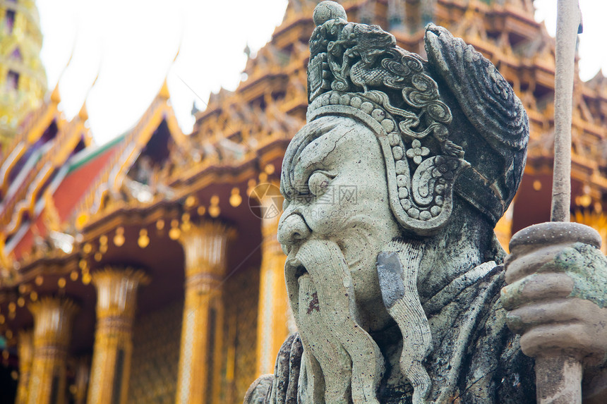 泰国曼谷寺庙的雕像图片