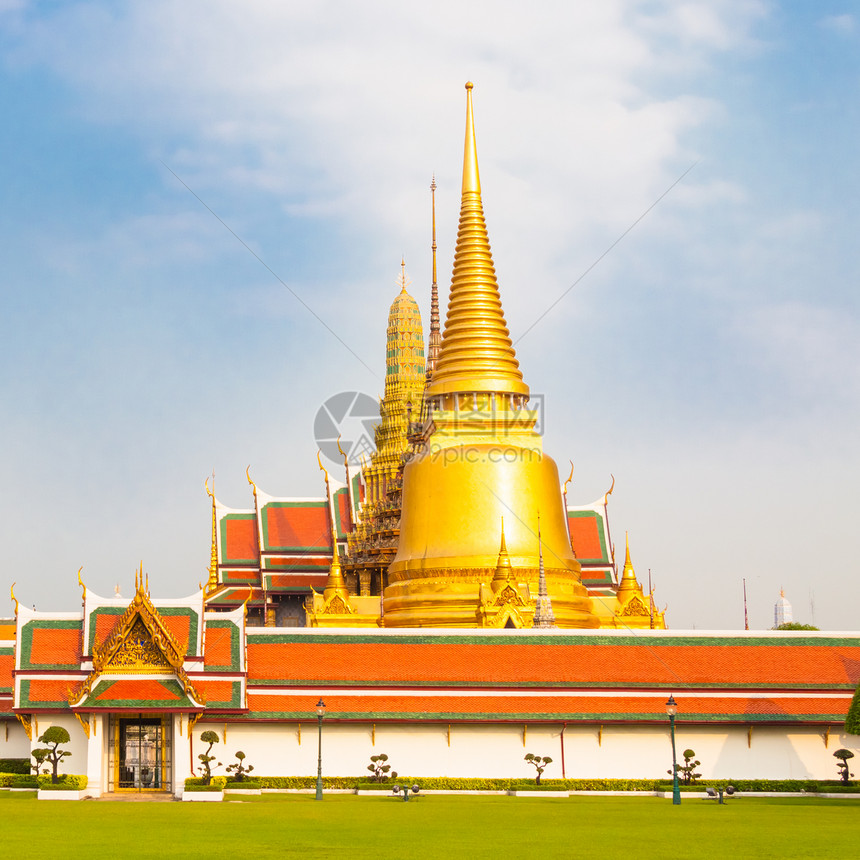 泰国 曼谷 法拉科夫寺庙假期雕像文化艺术建筑天空地标旅行宝塔建筑学图片
