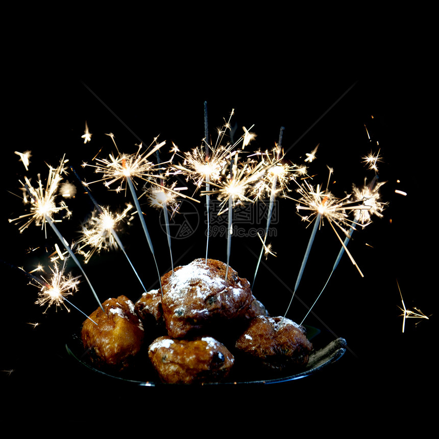 olibollen 奥利伯朗育肥星星粉状棕色国家烟花橄榄球葡萄干传统食物图片