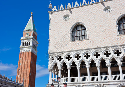 威尼斯圣马可蓝色建筑学教会建筑旅行文化天空正方形背景图片