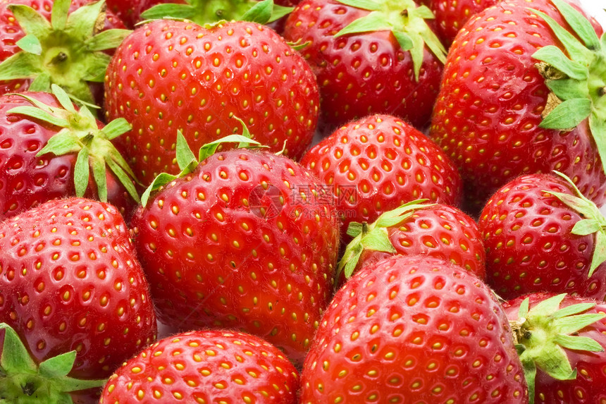 草莓小吃甜点食物茶点浆果绿色水果饮食图片